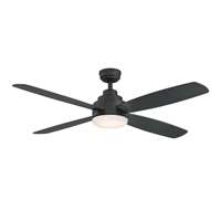 Wind River Aeris LED 52" Ceiling Fan with Remote Control - Matte Black - WR1602MB