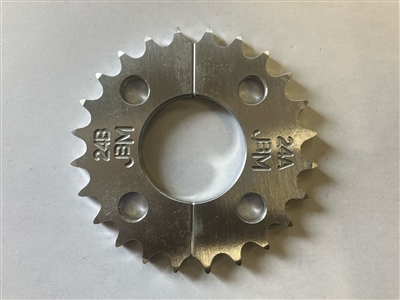 24 axle gear sprocket split hub 2 pcs #40 chain