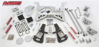 McGaughy's 2002-10 GM 3500 Dually Only (2WD) 7" Lift Kit (silver power-coat) **GAS MOTOR** w/ front & rear shocks