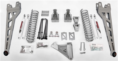 McGaughy's Ford F-250 Lift Kit 2005-07 4WD 6" Lift - Phase 2 (Silver Powder Coat)