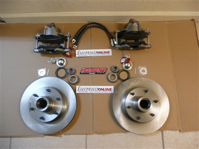 6 LUG (60-87 C-10, 6-LUG DISC BRAKE KIT, ROTOR/LOADED CALIPER/BEARING/SEAL/HOSE/DUSTCAPS,ETC.)