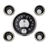All American Tradition 5" SPEEDTACHULAR, 4- 2 1/8" GAUGES (fuel 240-33ohm) *