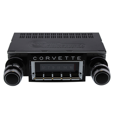 1968-1976 Chevrolet Corvette 300 watt USA-740 AM FM Car Stereo/Radio with built-in Bluetooth, AUX Inputs, Color Change LCD Digital Display