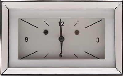 White 1957 Chevy Clock