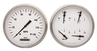 WHITE HOT 5" SPEEDO, QUAD (fuel 240-33ohm) *