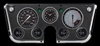 AUTOCROSS GREY 7-GA 5" SPEEDO, TACH, 4- 2 1/8" GAUGES (fuel 0-90ohm), 3 3/8" CLOCK