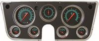 G-STOCK 7-GA 5" SPEEDO, TACH, 4- 2 1/8" GAUGES (fuel 0-90ohm), 3 3/8" CLOCK