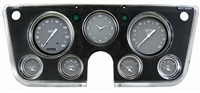 SG SERIES 7-GA 5" SPEEDO, TACH, 4- 2 1/8" GAUGES (fuel 0-90ohm), 3 3/8" CLOCK