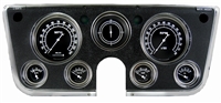 TRADITIONAL 7-GA 5" SPEEDO, TACH, 4- 2 1/8" GAUGES (fuel 0-90ohm), 3 3/8" CLOCK