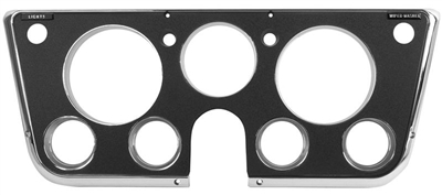 Dynacorn 1969 -72 Chevy Truck Dash Bezel, Black with Chrome Trim
