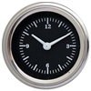 Classic Instruments Hot Rod 2 1/8" Clock Gauge with Stainless Low Step Bezel Flat Glass Lens