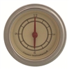 classic instruments vintage series clock tan face biege face red needles stainless bezel flat glass