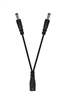 6-Inch 2-Way Power Splitter Cable - 5.5mm x 2.1mm Barrel Connectors - Works with Battery Eliminator Kits