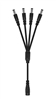 12-Inch 4-Way Power Splitter Cable - 5.5mm x 2.1mm Barrel Connectors - Works with Battery Eliminator Kits