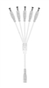 12-Inch 5-Way Power Splitter Cable (White) - 5.5mm x 2.1mm Barrel Connectors - Works with Battery Eliminator Kits