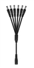 15-Inch 6-Way Power Splitter Cable - 5.5mm x 2.1mm Barrel Connectors - Works with Battery Eliminator Kits