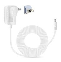 AC to DC Wall Power Adapter (White) - Accepts Square Interchangeable Power Plugs (US Plug Included) - 100VAC-240VAC to 3.3VDC@1.2A - Works with Battery Eliminator Kits