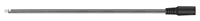 7.5-Inch FFC Flat Flexible Cable - 2 Conductors - 5.08mm Width - 7.5in Length - 2.54mm Pitch - 24AWG Equivalent - 2.1mm x 5.5mm Female Barrel Socket - Stripped & Tinned Bare Ends - Black - Works with Battery Eliminator Kits