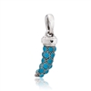 Pandora Turquoise Italian Horn Amulet Necklace Pendant