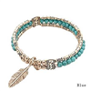 Sumanee Women Men Ethnic Bangle Tibetan Silver Feather Bracelet Turquoise Bracelet