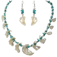 YACQ Pearl Mother of Pearl Gemstone Sterling Silver Necklace Dangle Earrings Handmade Jewelry Sets for Women Teen Girls 20" Amethyst Lapis Lazuli Rutilated Quartz Rose Quartz Turquoise Peridot