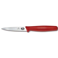 Victorinox 3-1/4 inch Paring Knife Serrated - Red