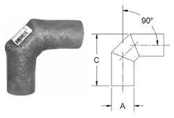 Exhaust System Fiberglass 90 Degree Elbow Fitting