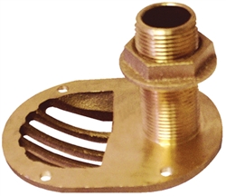 Scoop Thru-Hull Fitting w/Nut Bronze 1/2"