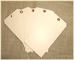 25 Jumbo Manila Shipping Tags 8x4" #10