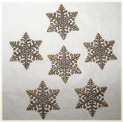 Antique Bronze Snowflakes - Set of 6