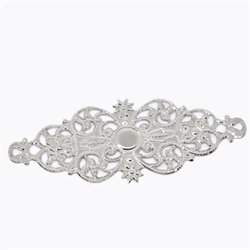 Antiqued Silver Tone Filigree Pieces - Set of 4