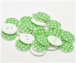 Green Patterned Resin Buttons - 18mm Set of 4