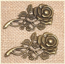 Bronze Metal Roses for Scrapbooking and Mixed Media