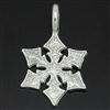 Silver Plated Snowflake Pendant Charm - Set of 3