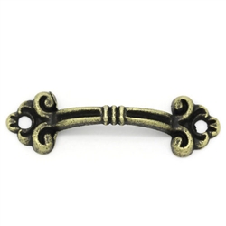 Antiqued Bronze Tone Mini Box Handles - Set of 4