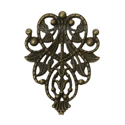 Antiqued Bronze Filigree Pieces - Set of 4