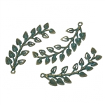 Antique Bronze Leaf Branch - Set of 3