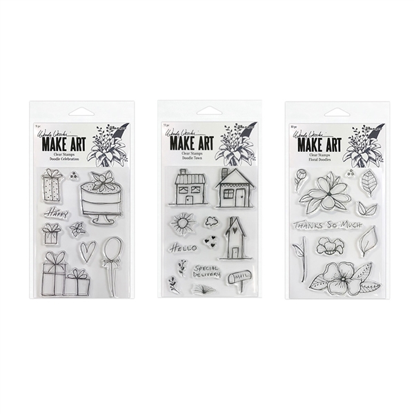 Ranger Wendy Vecchi MAKE ART Clear Stamp Set Bundle April 2022