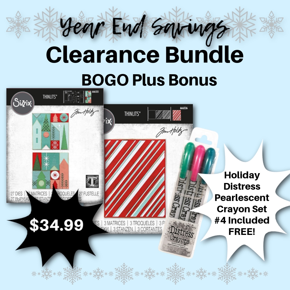 Clearance Bundle Tim Holtz Sizzix Holiday Blocks 666335 Layered Stripes ...