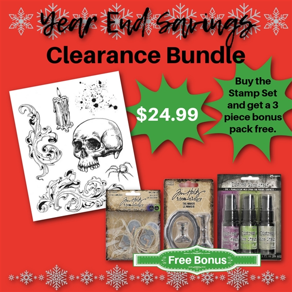 Clearance Bundle Tim Holtz Foreboding CMS470 Halloween Tiny Lights TH94157 Halloween Mica Stain Set #4 TSHK81104 The Manor TH94340