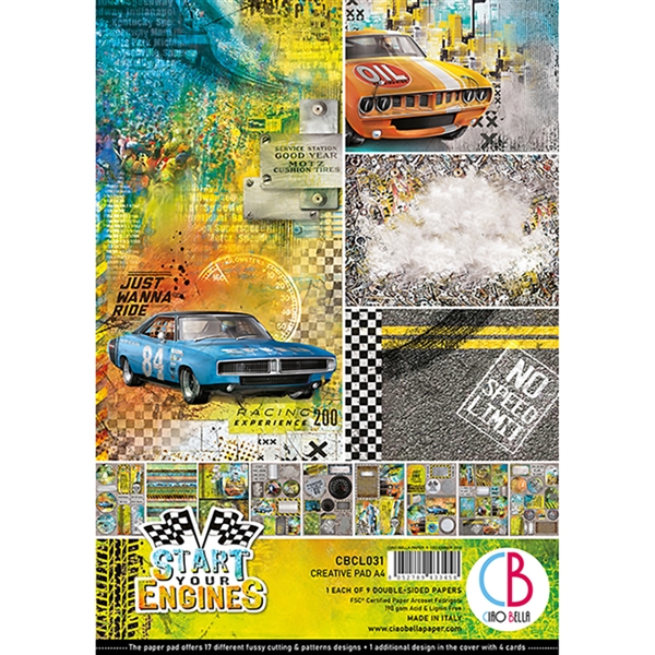 Ciao Bella - Start Your Engines A4 Paper Pad CBCL031