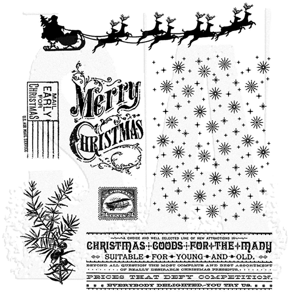 Stampers Anonymous Tim Holtz Stamp Set - Christmas Nostalgia CMS207