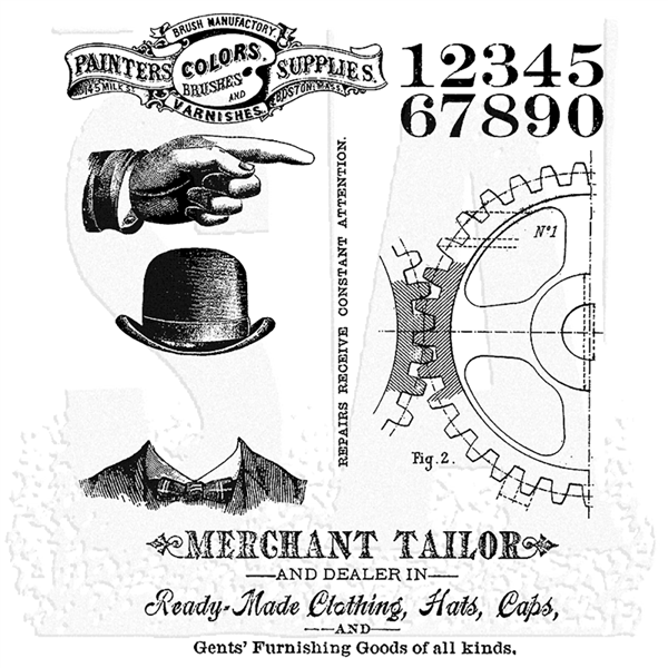 Stampers Anonymous Tim Holtz Stamp Set - Dapper CMS267