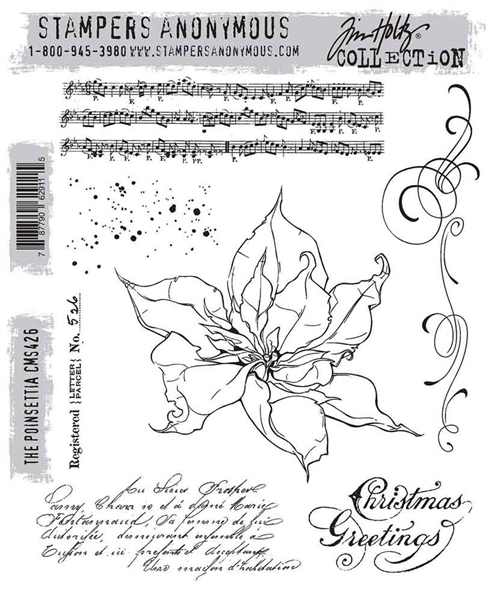 Stampers Anonymous Tim Holtz Stamp Set - The Poinsettia CMS426