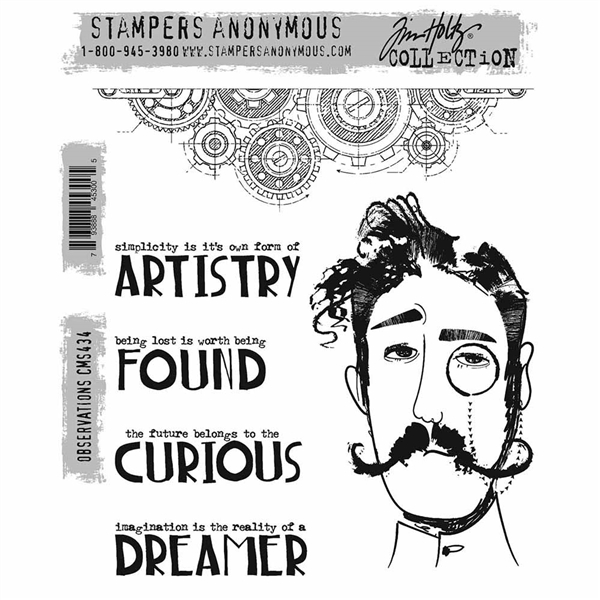 Stampers Anonymous Tim Holtz Stamp Set - Observations CMS434