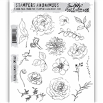 Stampers Anonymous Tim Holtz Stamp Set -  Floral Elements CMS445