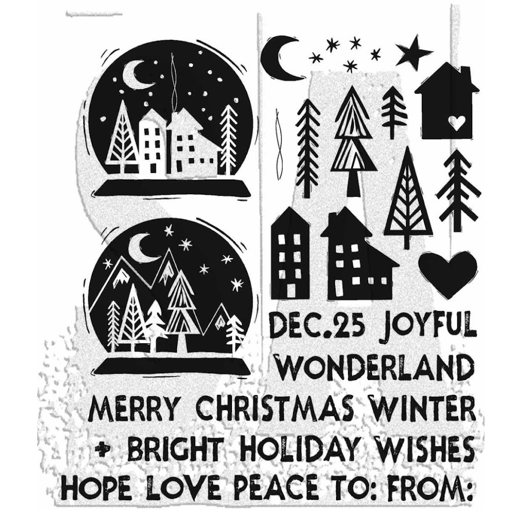 Tim Holtz Stampers Anonymous FESTIVE PRINT Stamp Set Christmas Holiday  2023