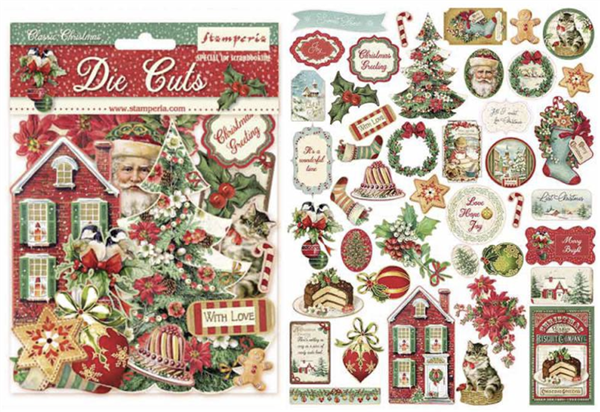 Stamperia Classic Christmas - Die Cuts DFLDC14