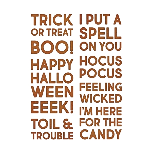 Sizzix Tim Holtz Thinlits Dies - Bold Text Halloween 665995