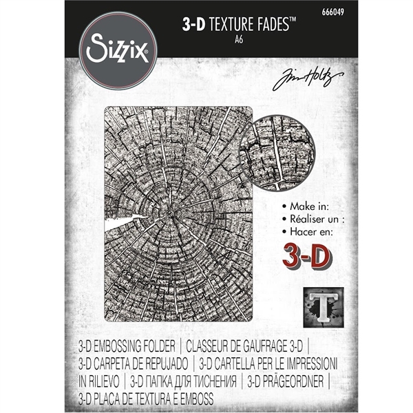 Sizzix Tim Holtz Texture Fade Tree Rings 666049